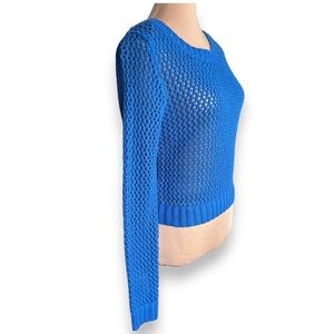 FOREVER 21 blue open knit sweater size S